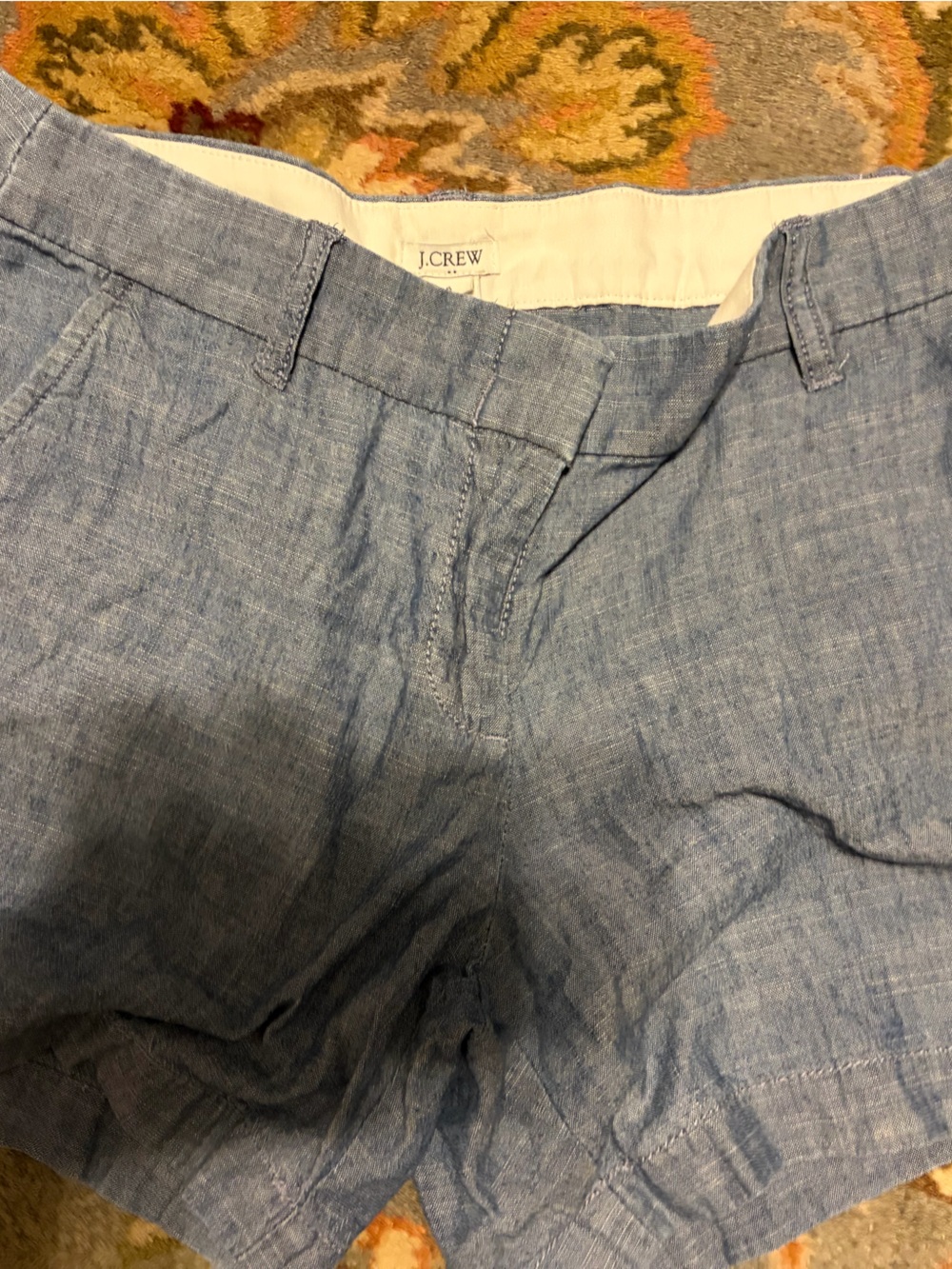 J. Crew women’s Chambray Light Blue Flat Front Shorts
